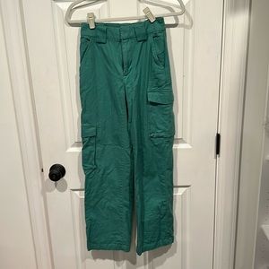Tna Green high waisted cotton cargo pants (size 2XS)